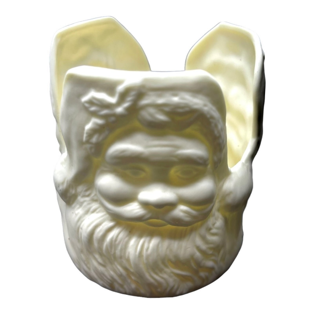 Ceramic Ron Gordon Santa Figurine Candle Holder Christmas Holiday Decor